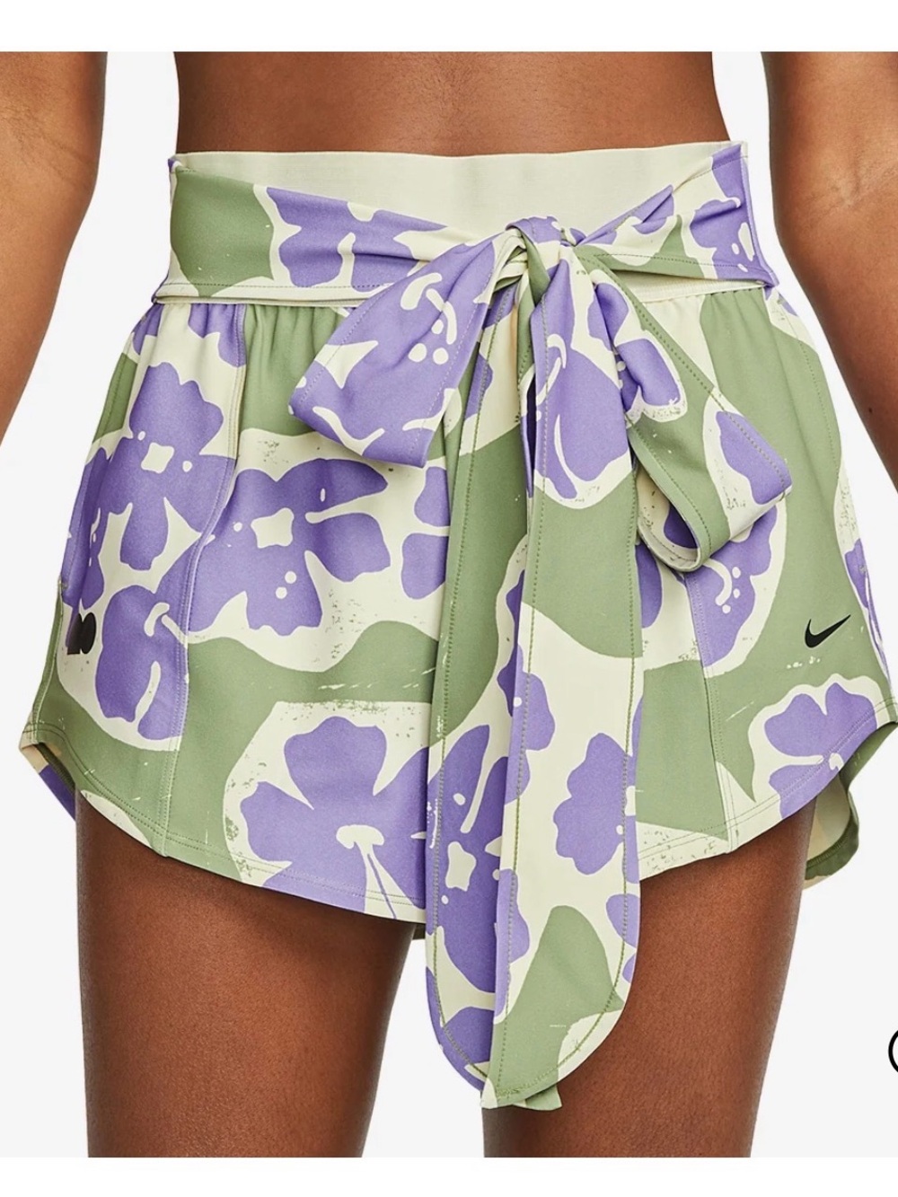 Nike Floral Tie-Waist Women’s Skort - Lavender & Olive